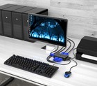 Vga Kvm Switch 4 Port Usb Vga Kvm Switch W 4 Kvm Cables   3 Usb Hubs For 4 Co