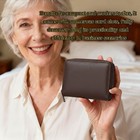 Leather Rfid Blocking Credit Card Holder Wallet Case With Zipper  20 Card Slots