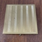 Vintage Mid-century Gold-tone  Powder Compact W mirror  Puff  Screen