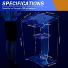 Acrylic Clear Podium Plexiglass Pulpit School Conference Church Curve Lectern