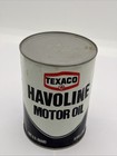 Vintage Texaco Havoline Motor Oil 1 Qt Empty Metal Can Upper Can Automotive Gas