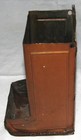 Vintage Metal Tin Match Box Holder Wall Mount Brown Advertising Matches Rustic   