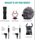 Movo Vxr10 Universal Video Microphone - Black  Shock Mount Mic For Camera