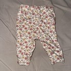 Carter s Newborn Unisex White pink yellow Floral Pants Pull-on Elastic Waist