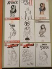 X-men Deadpool White Queen Comic Art Original Drawing   9 Sketch Cover  Prints