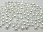 1000 Pure White Half Pearl Round Flatback Beads 6mm Imitation Pearls Scrapbook