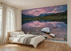 Bedroom Purple Wallpaper 320x230cm Vermillion Lake Mountains View Decor Nature