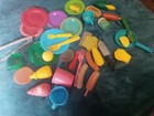 Vintage Mixed Lot Of 37 Children   s Kitchen Dishes For Play Or Dollhouse