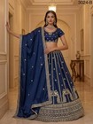 Designer Silk Lehenga Choli Sequins Zari Work Wedding Party Wear Ethnic Set