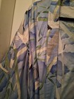 Vtg  Made In Japan Geisha Bird Floral Print Cotton Kimono Robe 