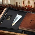 Classic Bible Cover  Finpac Vegan Leather Carrying Book Case Church Bag Bible 