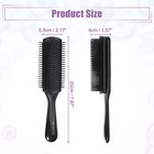 Women Detangling Brushe 9 Row Styling Brush Travel Hair Brush Black