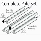 Commercial Heavy Duty Aluminum 20x40 Pole Tent Set Side And Center Poles