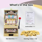   Jumbo Slot Machine Plus 50 Metal Gaming Coin Tokens - For Adults And    