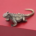 Chinese Bronze Copper Statue Hand Carved Lizard Figurine 80223