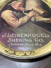 Vintage J  Leinenkugel Brewing Company 14x11  Metal Serving Tray Beer Platter