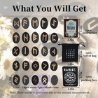 25pcs Wood Runes Set With Instruction Velvet Pouch