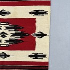 Vintage Southwestern Thunderbird Woven Wall Hanging Rug Blanket Red Black 25x46