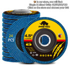 24 Pack 4-1 2   7 8   80 Grit T27 Premium Zirconia Flap Disc Sanding Grinding Us