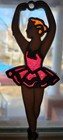 Vintage Stained Glass Leaded Window Sun Catcher Ballerina 6  