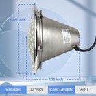 Pomeade  10 Inch  12v 35w  White Led Pool Light  50ft Sh101300