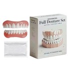 Silicone Denture Kit Veneers Dental Tooth Cover Snap False Teeth Care Brightenin