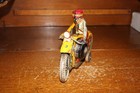 Antique Marx Police Siren Motorcycle Tin Litho Wind Up Toy