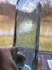 Antique F  Hake Bottling House  Fort Wayne In Aqua Blob Top Bottle