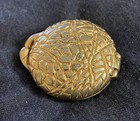 Vintage Houbigant Gold Tone Perfume Vanity Compact Case Pill Box See Pics