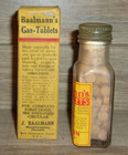 Antique 1930 s Baalmann s Gas Tablets Medicine Bottle W box Pharmacy Apothecary