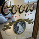 Vintage Coors Beer Extra Dry Wood mirror Sign Bar Advertising
