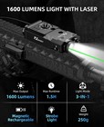 1600 Lumens Rifle Light Laser Ir 3-in-1 Combo  Ar Light Laser Combo Magnetic Rec