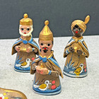 Vtg Mexican Tonala Clay Folk Art Nativity Set Christmas 14 P Beautifully Painted