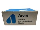 Vintage Arvin Portable Am fm Portable Radio Black Model  70r94-19 Rare New