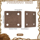 24pcs Weaving Cards  2 17x2 17inch 4 Holes Square Loom Cards  Wood Tablet Weavin