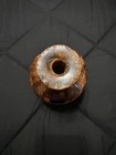 Antique American Pottery Jug With Manganese Glaze-engraved Jb