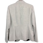 Talbots Blazer Jacket Women s Single Button Stand Collar Lined Sz 2 Light Gray