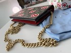 Gucci Gg Supreme Apple Print Wallet On Chain Woc Gold Chain Full Set Rare Ltd Ed