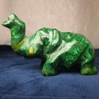 Vintage Natural Malachite Figurine Hand Crafted Elephant Statue Handmade Figure