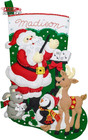 Bucilla 86930e Felt Applique Stocking Kit Santa Choir Practice 18 