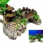 Aquarium Bridge Decoration Resin Fish Tank Landscape Ornament Rockery Cave Zen