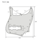 Electric Bass Guitar Pickguard Scratch Plate For 5 Strings Jazz Bass Style
