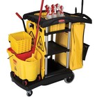 Rubbermaid Fg9t7200bla High Capacity Janitor Cart 34 Gal Black Housekeeping