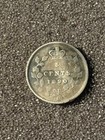 1890 H 5 Cents Canada Coin  925 Silver Queen Victoria As Is Bent Canadian Coin