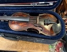 Antique   Vintage Ole Bull Full Size Violin With Bow And Case