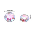 100pcs Flat Back Round Rhinestones 8mm Ss40 Multicolor Crystal Rhinestones
