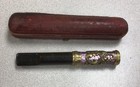 Antique Russian Gold Enamel Tiger s Eye Cigarette Holder Collectible