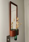 Mid Century Danish Teak Wall Mirror Jacob Hermann Randers Mobelfabrik Denmark