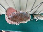 Vintage Baby Doll Stroller Buggy Cart Carriage Rare Wicker Pink