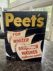 Peet s Granulated Soap Large Advertising Box Blue yellow W  Lid Vintage 1935